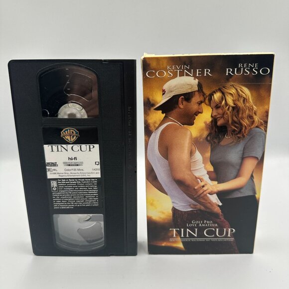 Tin Cup VHS 1996 Kevin Costner Rene Russo Romantic Comedy - Picture 3 of 3